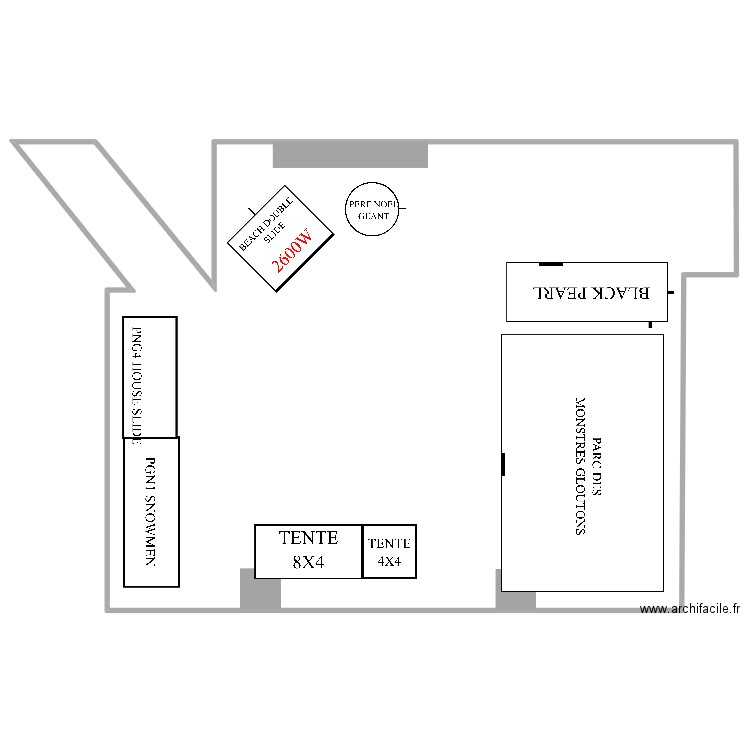 Caserne Pompiers Longwy 2024. Plan de 1 pièce et 1501 m2