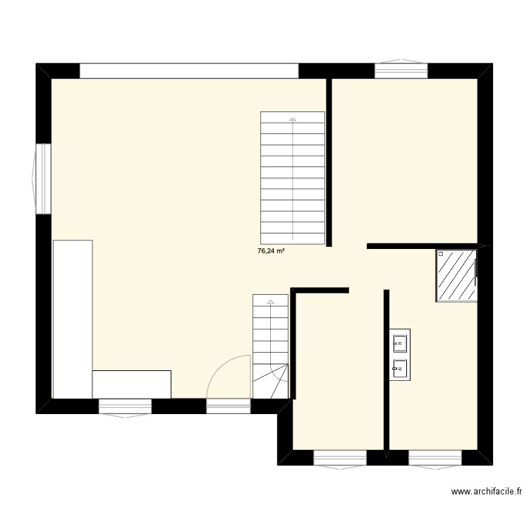 Tarchamps. Plan de 1 pièce et 76 m2