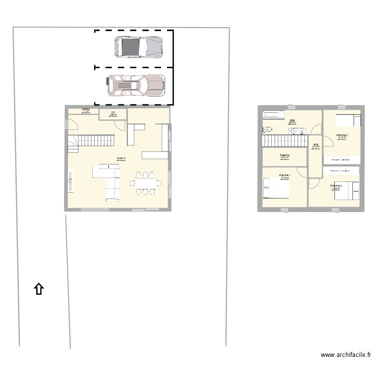 Maison Thyez. Plan de 9 pièces et 169 m2