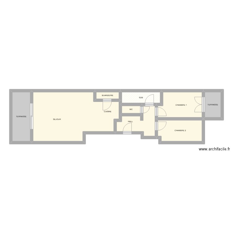 YORKSHIRE. Plan de 9 pièces et 71 m2