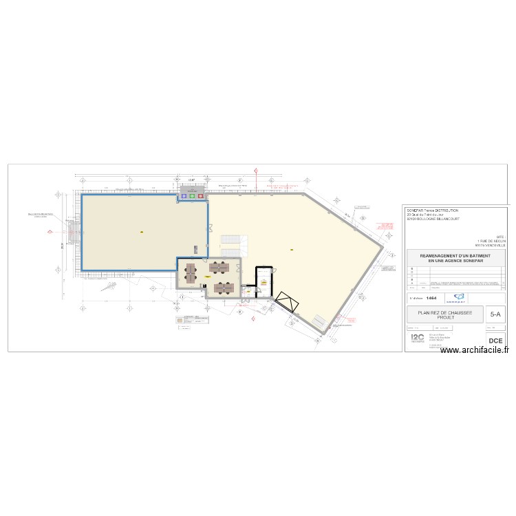 4BN Vendeville RDC 1. Plan de 5 pièces et 956 m2