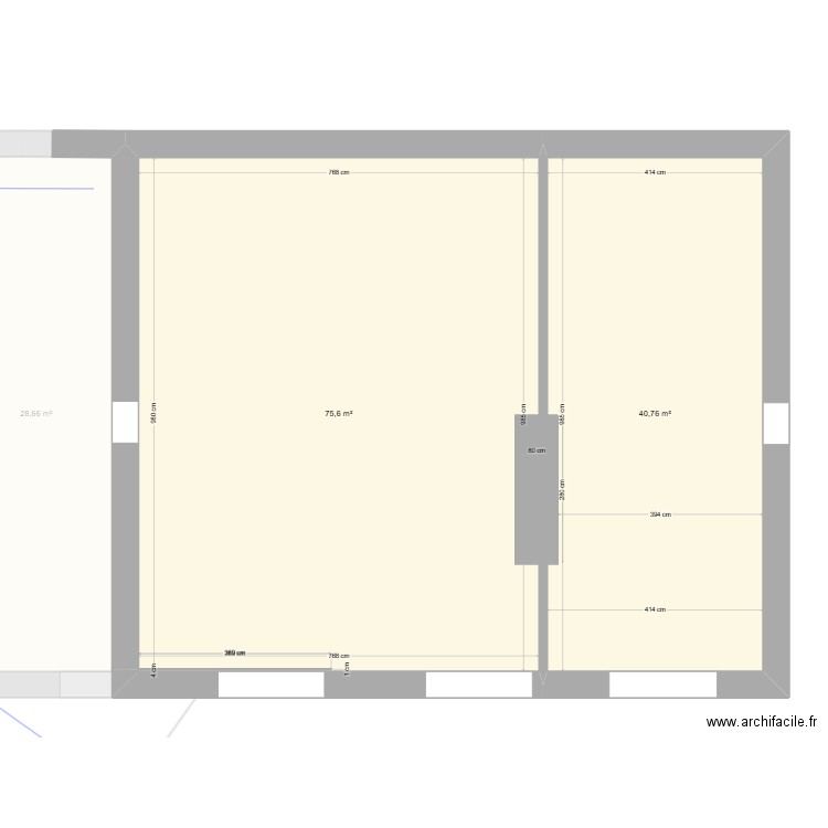 Bordeleix v11-simplifié. Plan de 13 pièces et 390 m2