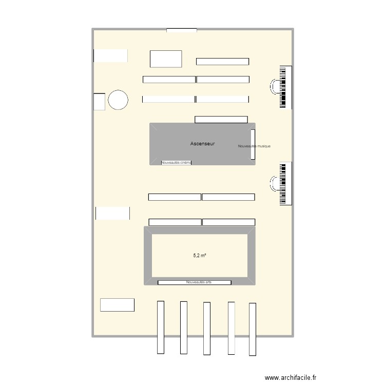 ACM. Plan de 3 pièces et 83 m2