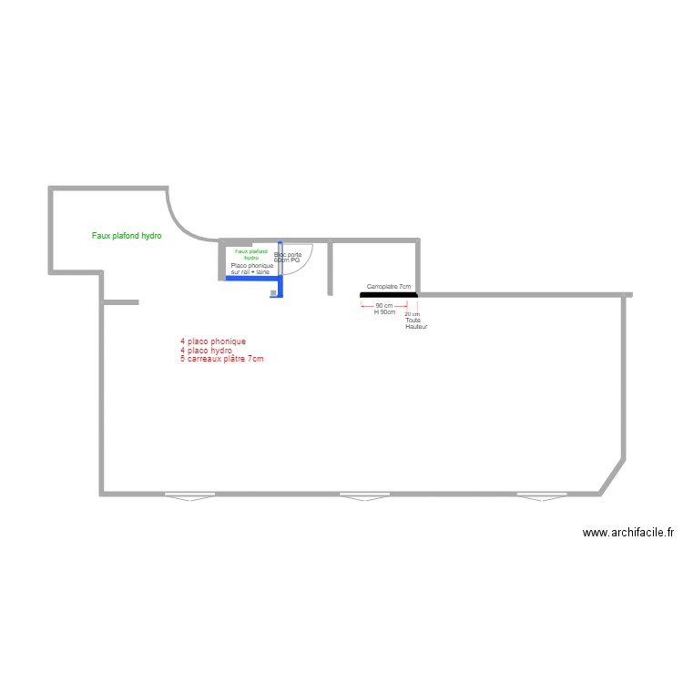 AILLERET 6ème MACONNERIE. Plan de 0 pièce et 0 m2