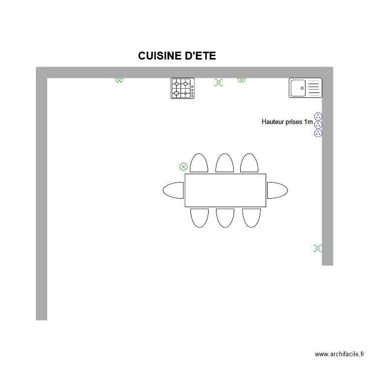 CUISINE D'ETE. Plan de 0 pièce et 0 m2