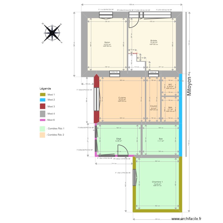 ML24006381. Plan de 21 pièces et 185 m2