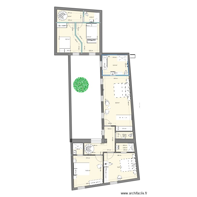 25Sables Etg. Plan de 12 pièces et 101 m2