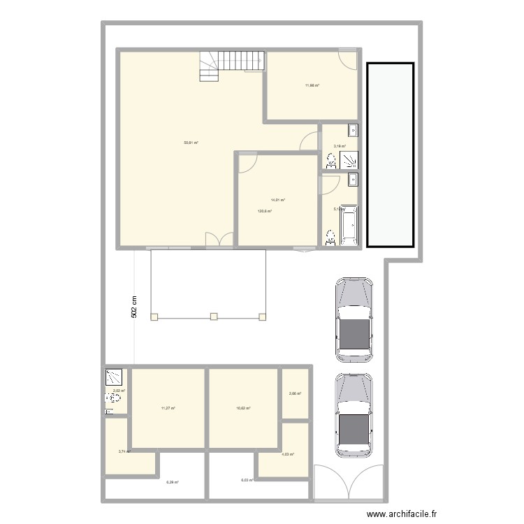 Notre chez nous duplex et studios. Plan de 22 pièces et 702 m2