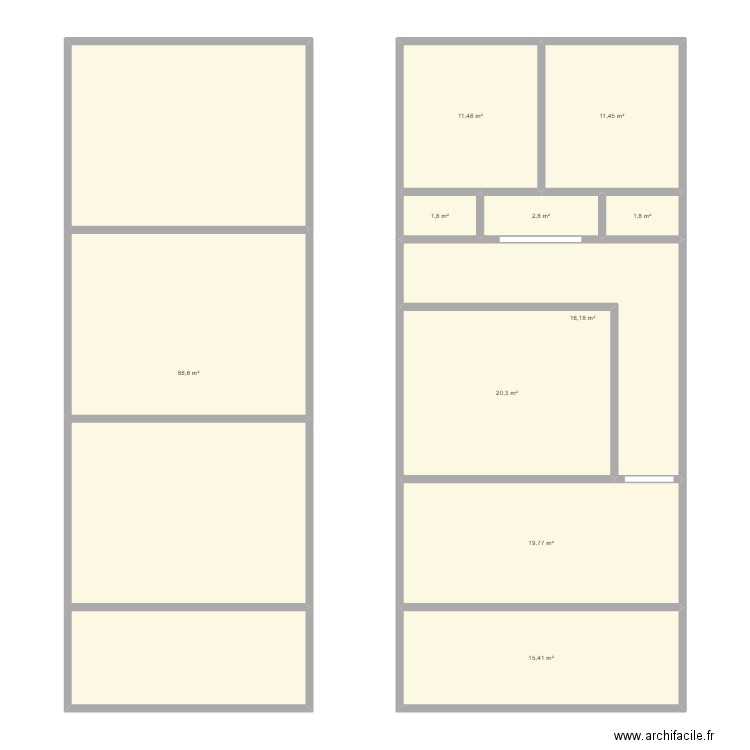 ffqsdff. Plan de 10 pièces et 190 m2