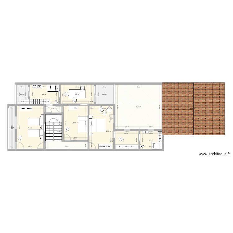 Nisa Futuro Andar 1. Plan de 12 pièces et 175 m2