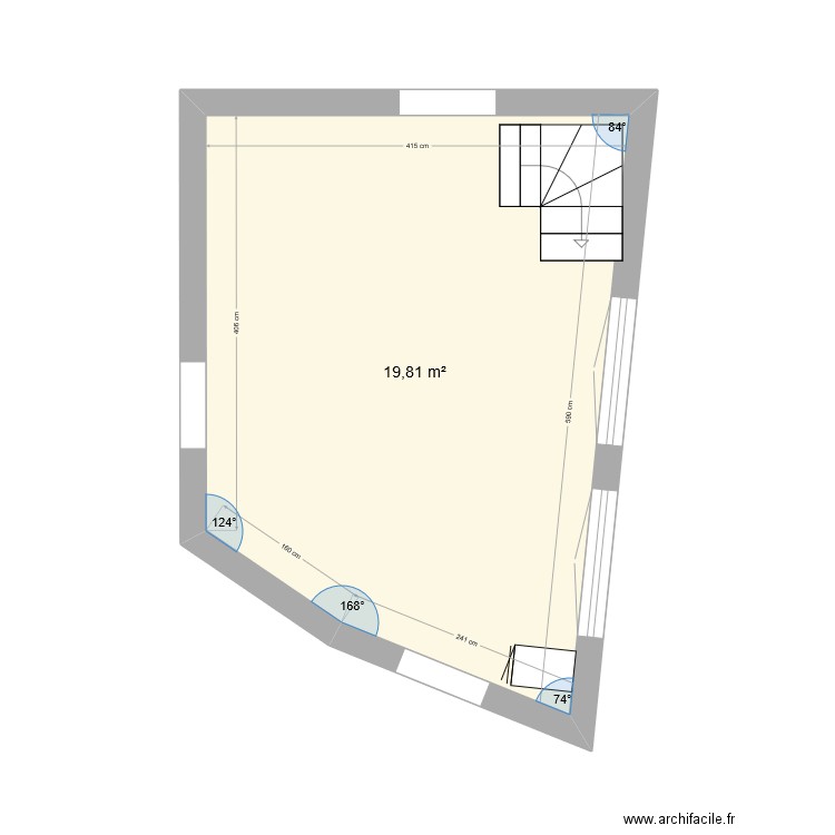 Cuisine 2. Plan de 1 pièce et 20 m2