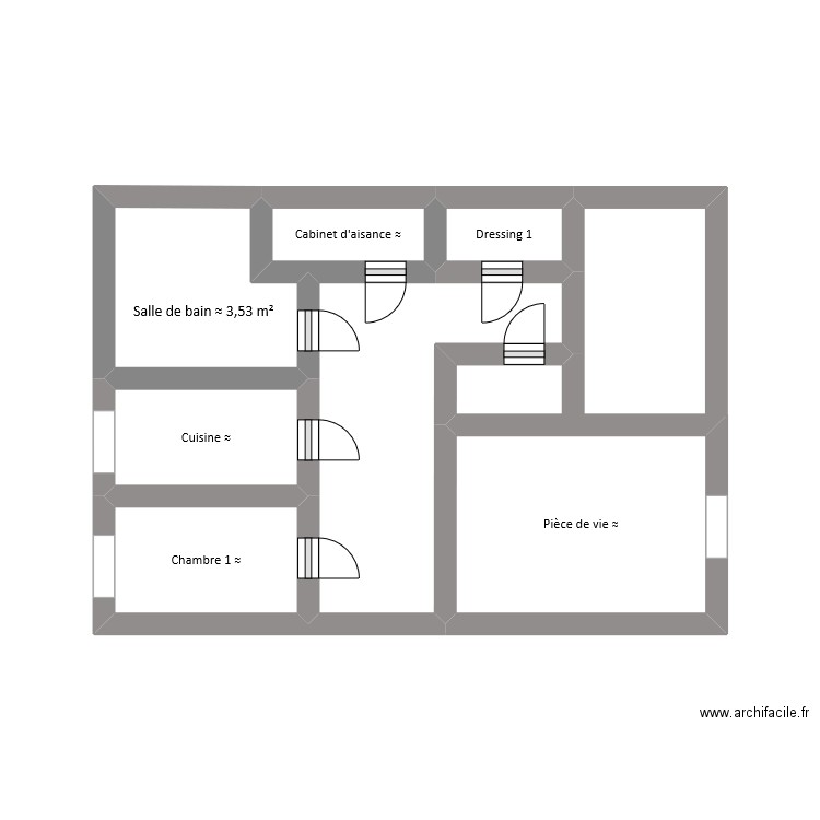 38 E.C. Plan de 7 pièces et 16 m2