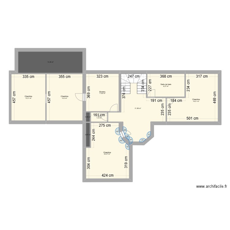 Maison St Vigor. Plan de 11 pièces et 129 m2