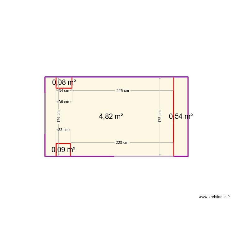 6.b. Plan de 4 pièces et 6 m2