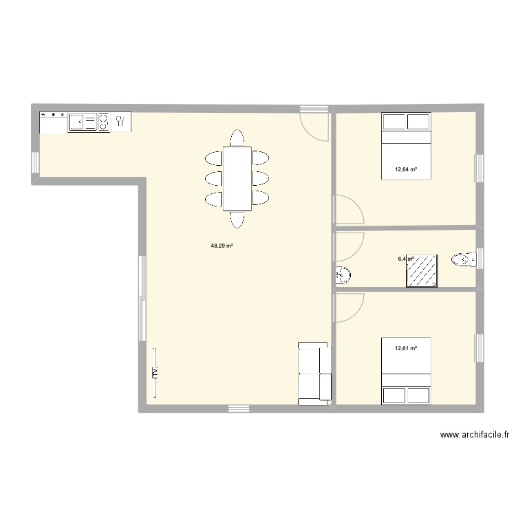 Plan appartement Alidade. Plan de 4 pièces et 80 m2