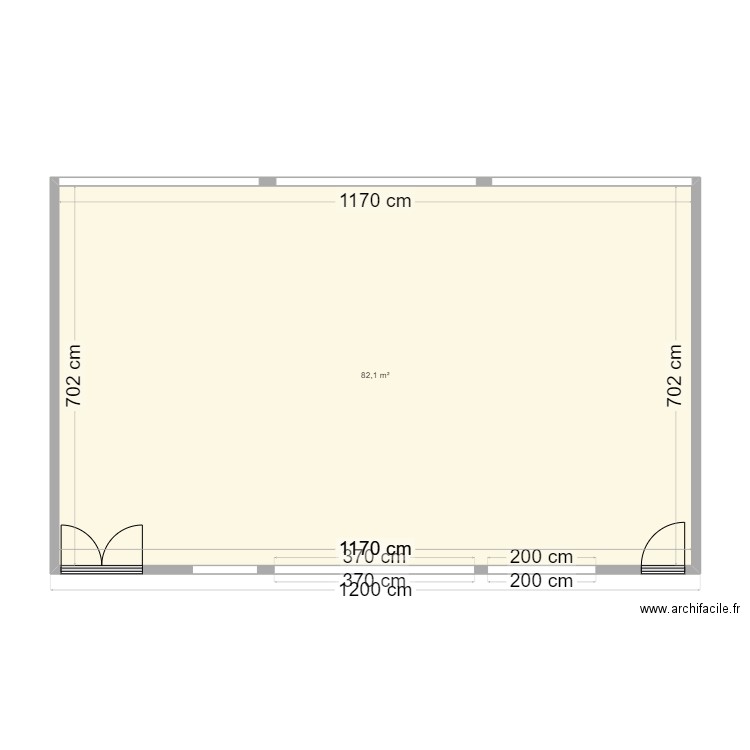 abraham. Plan de 1 pièce et 82 m2