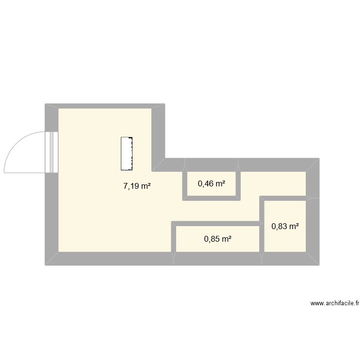 plan. Plan de 4 pièces et 9 m2