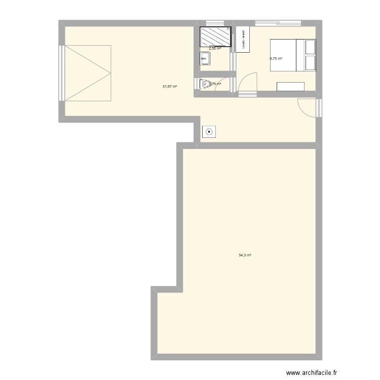 LES NATTES - R-1. Plan de 5 pièces et 99 m2