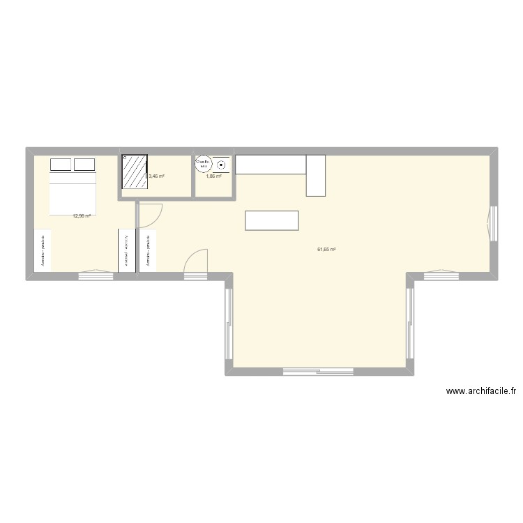 Maison Lucas. Plan de 4 pièces et 80 m2