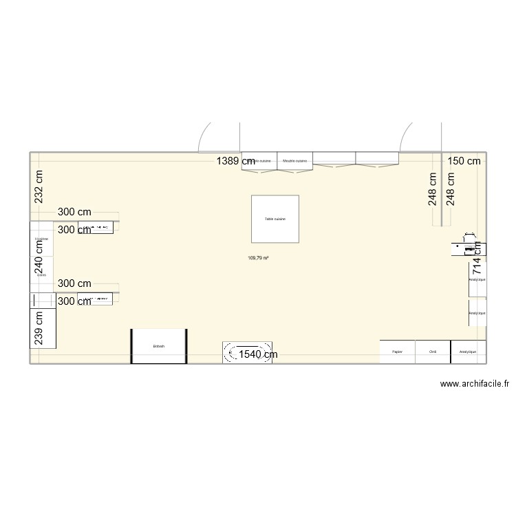 salle rééducation. Plan de 1 pièce et 110 m2