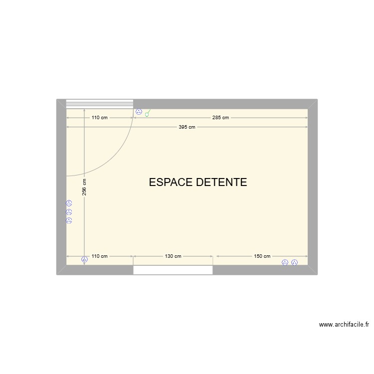 ESPACE DETENTE. Plan de 1 pièce et 10 m2