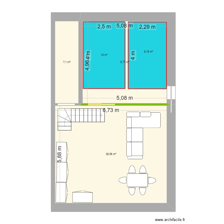 MAISON 1. Plan de 10 pièces et 182 m2