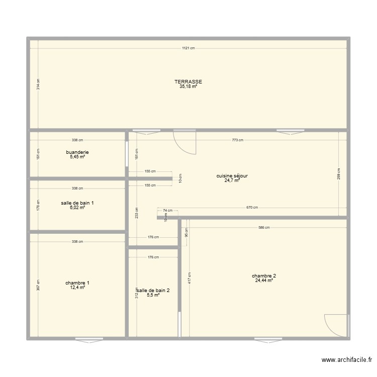 MONTSINERY. Plan de 7 pièces et 114 m2