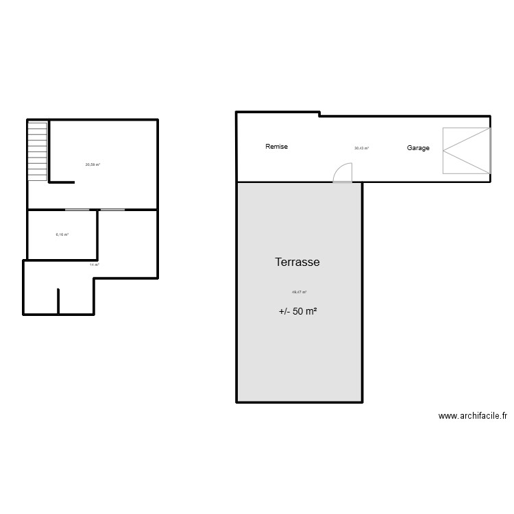 Bobonne 2. Plan de 11 pièces et 220 m2