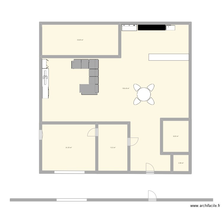 Plans Esct. Plan de 6 pièces et 200 m2