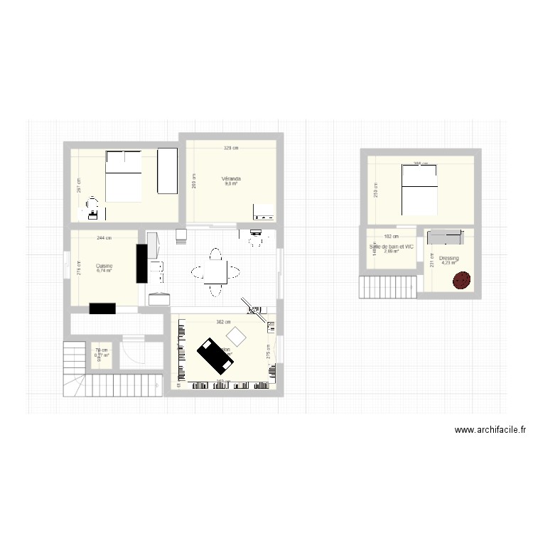 aménagement maison. Plan de 0 pièce et 0 m2