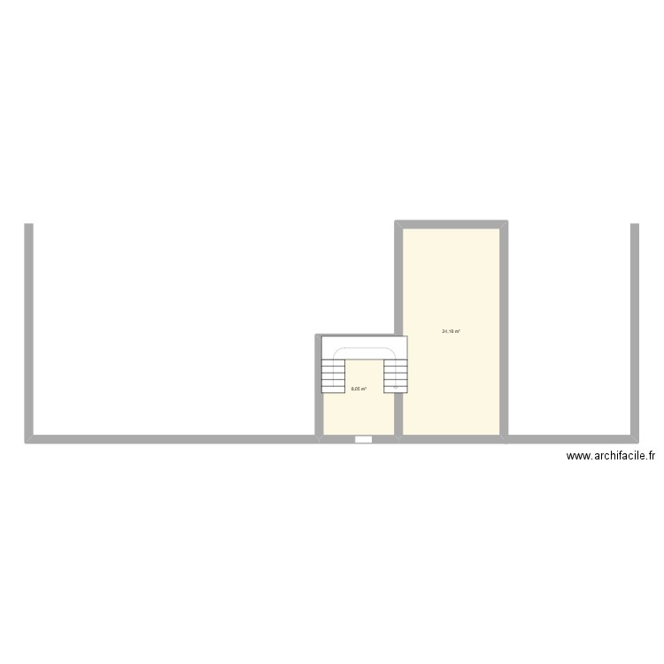 Monte stello 1 - étages. Plan de 2 pièces et 32 m2