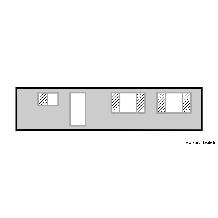 Les Portes - façade Nord - projet. Plan de 10 pièces et 36 m2