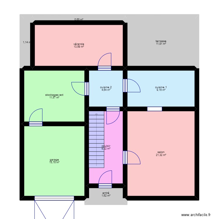 miaw. Plan de 11 pièces et 101 m2