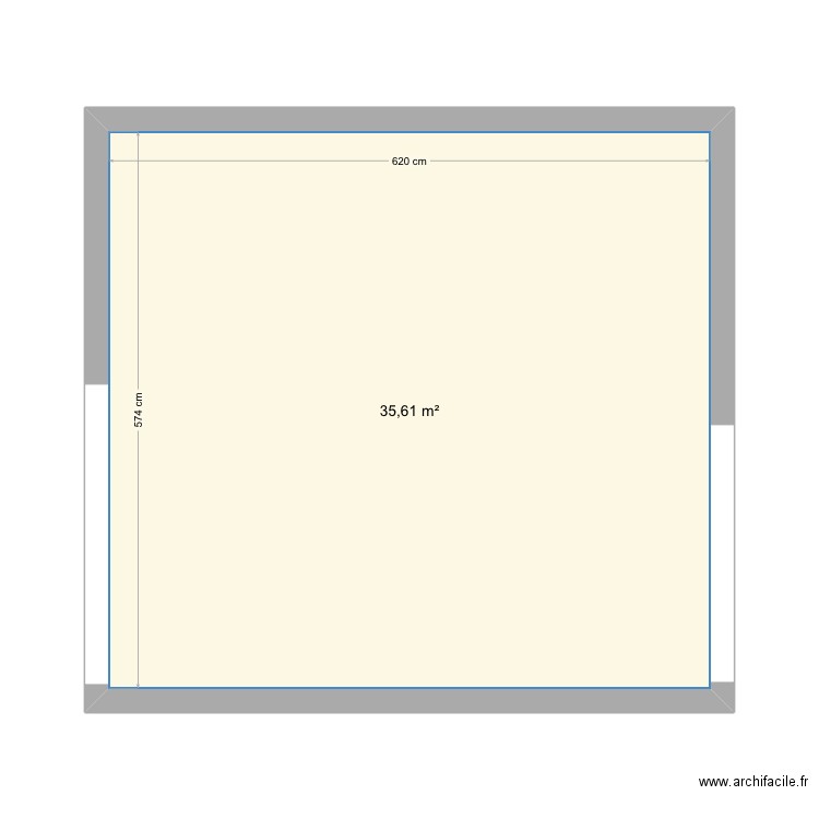 Garage bourg Bouin. Plan de 1 pièce et 36 m2