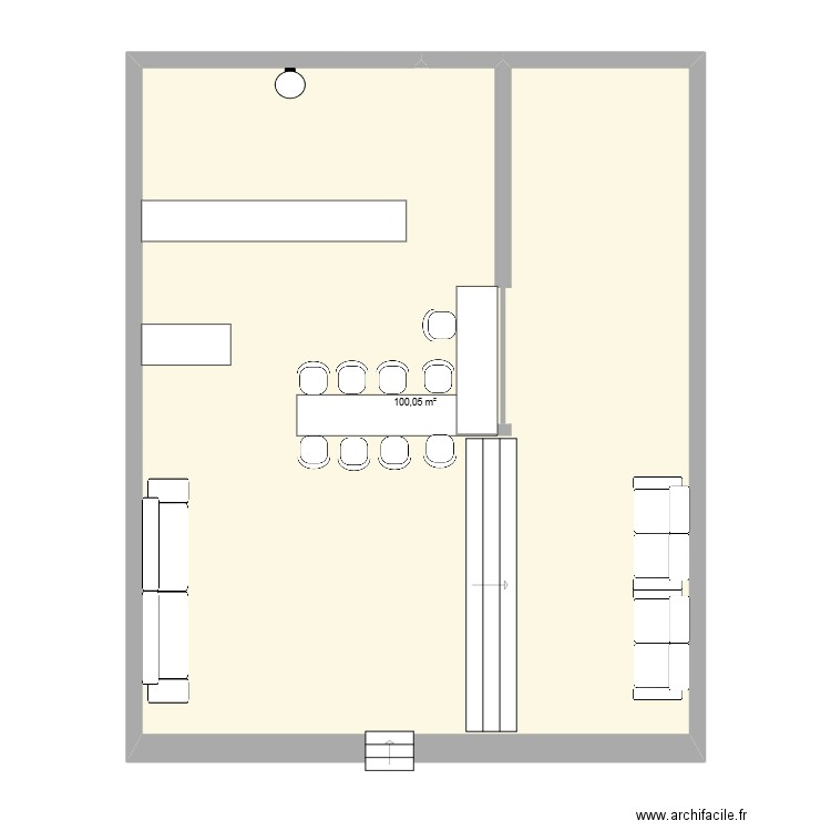 pop up beanhouse. Plan de 1 pièce et 100 m2