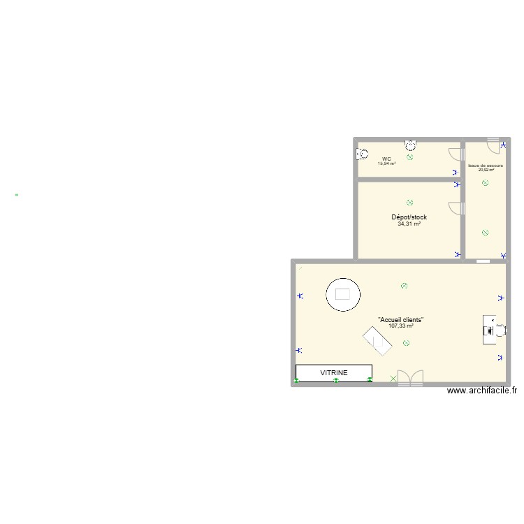 Achie faciles. Plan de 4 pièces et 179 m2