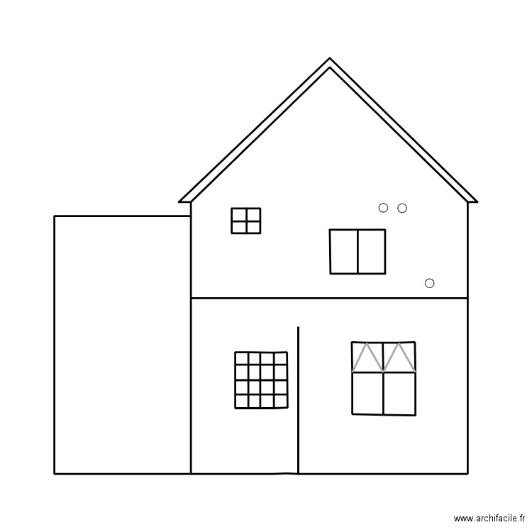 Plan façade. Plan de 31 pièces et 47 m2