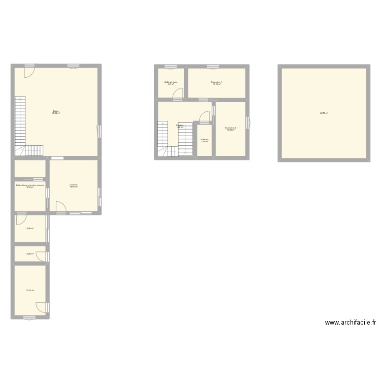 Maison. Plan de 12 pièces et 185 m2