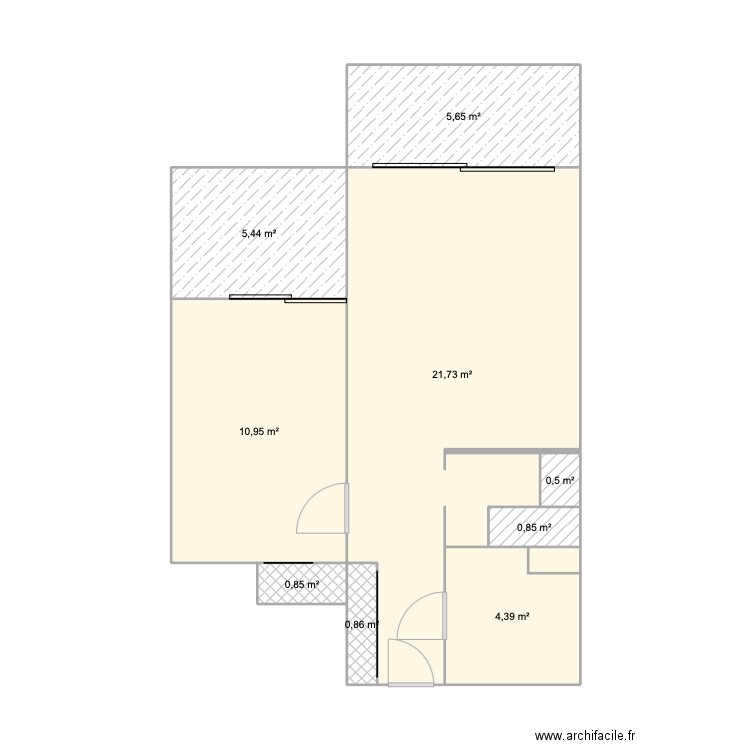 Appartement Clem. Plan de 9 pièces et 51 m2