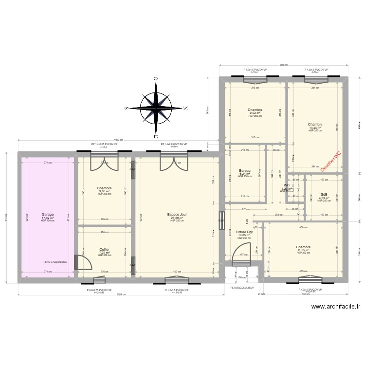 TOURé. Plan de 11 pièces et 118 m2