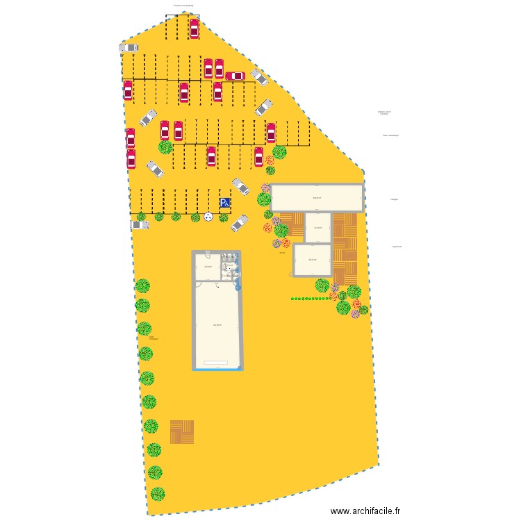 Cadastre St Eloy - Salle réception 3 avec extension 2 50 m2. Plan de 11 pièces et 406 m2