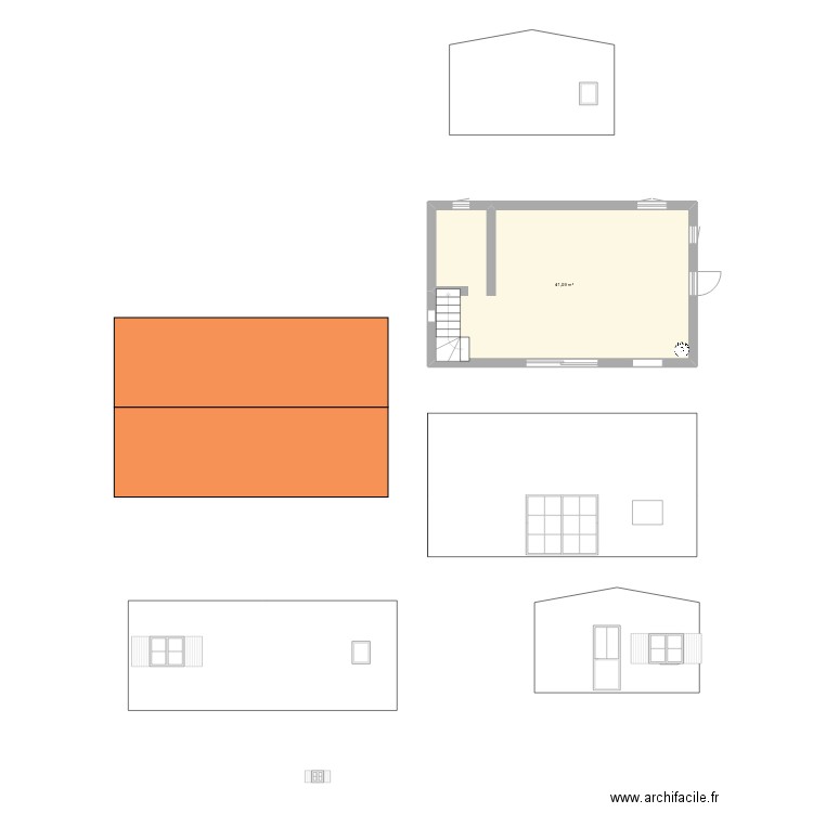 maison luzech. Plan de 1 pièce et 41 m2