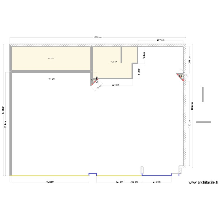 espace presse. Plan de 4 pièces et 28 m2