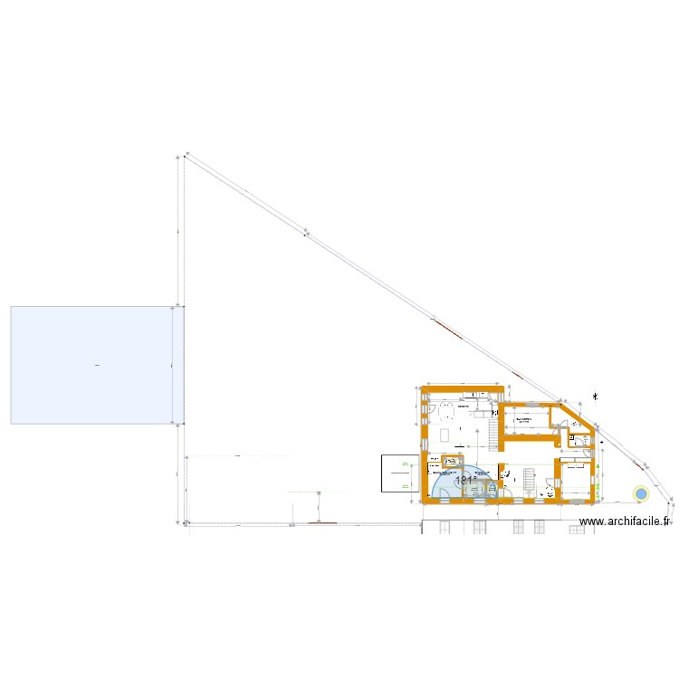 2024 08 00 Rénovation RDC. Plan de 8 pièces et 22 m2