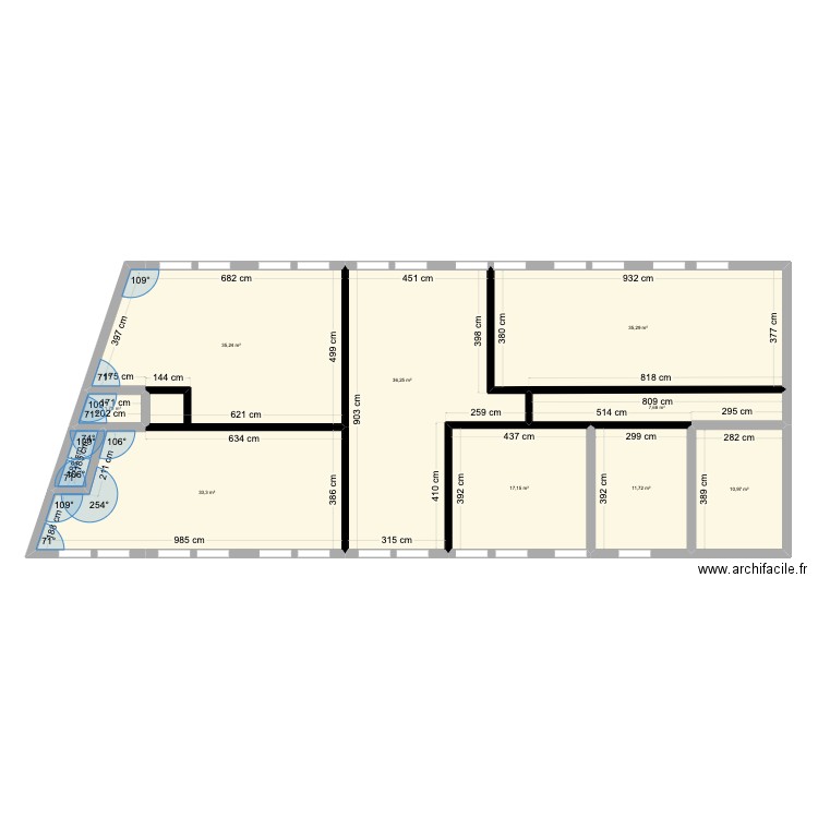 R1 valmy. Plan de 10 pièces et 191 m2