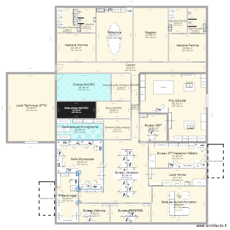 Rapatriement Verniolle. Plan de 27 pièces et 751 m2