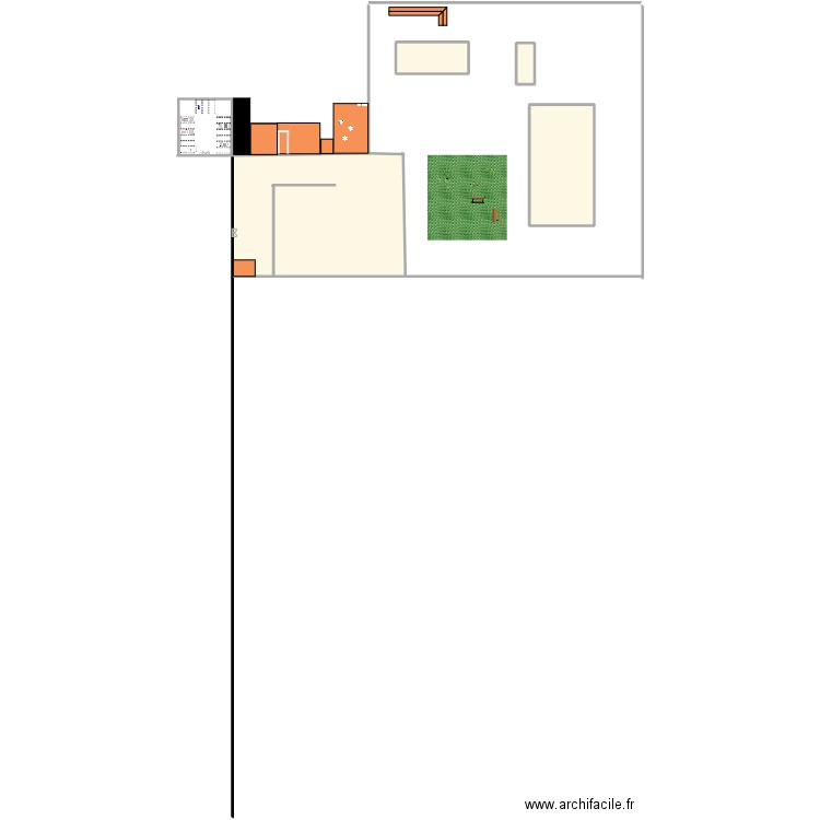 lycée . Plan de 4 pièces et -84 m2