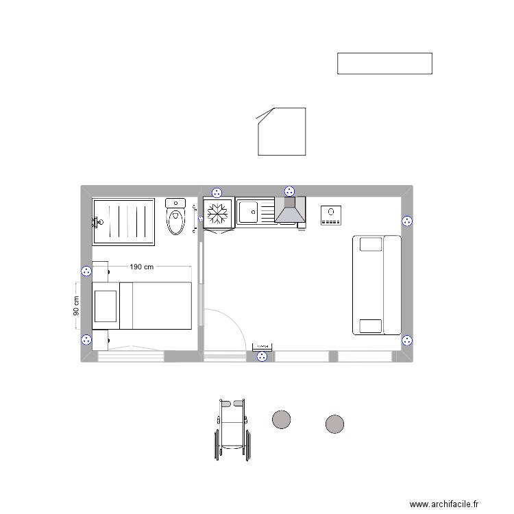 Cabanon. Plan de 0 pièce et 0 m2