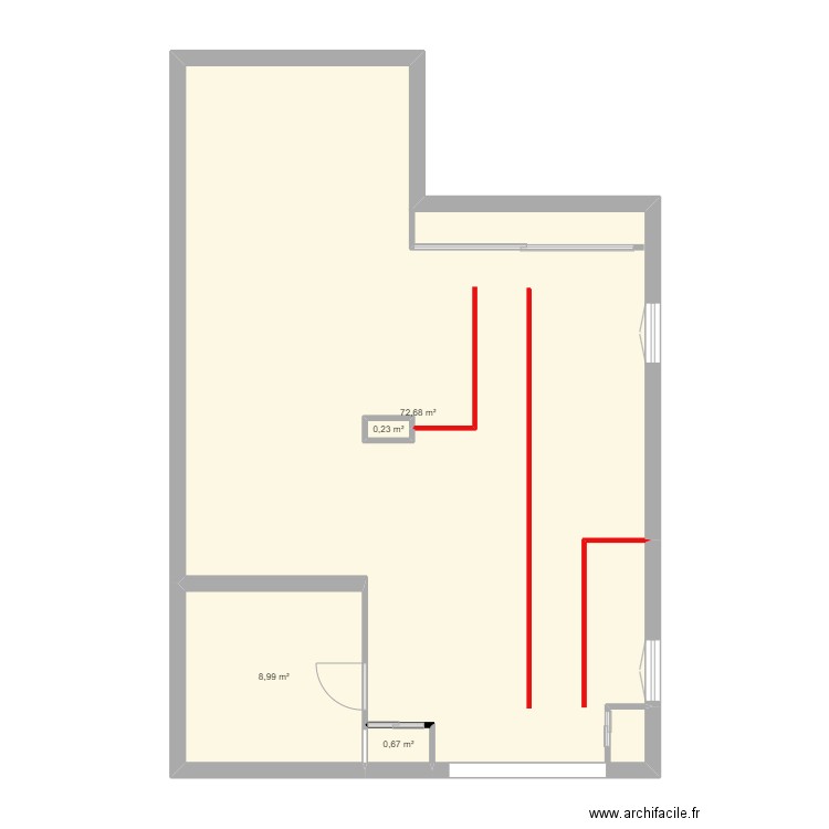 garage. Plan de 4 pièces et 83 m2