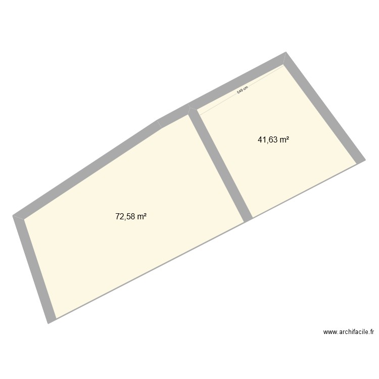 Cerons 2. Plan de 2 pièces et 114 m2